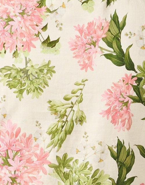 Carmen Ivory Multi Floral Linen Cotton Dress